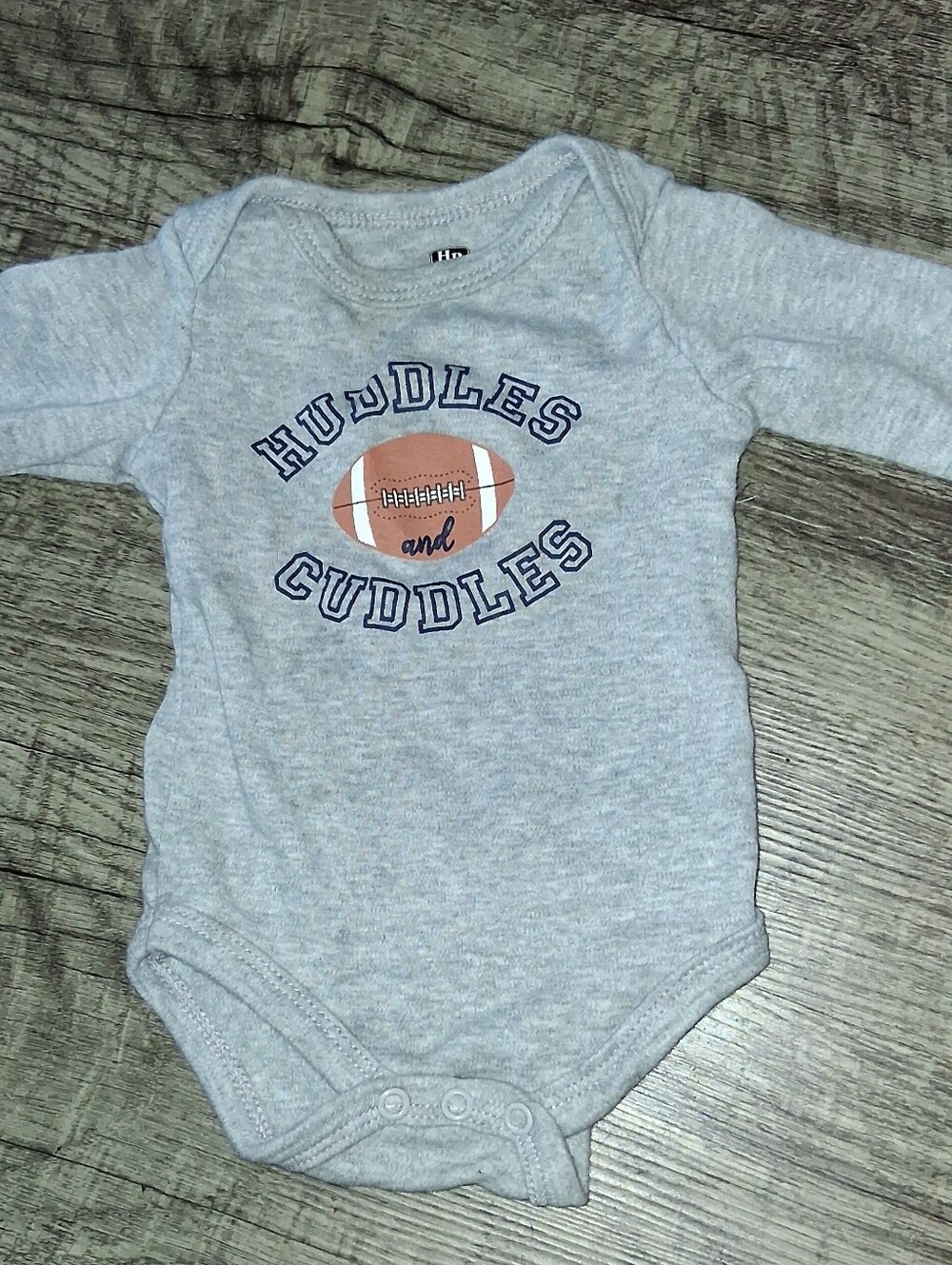 Huddles and Cuddles Gray Baby One-Piece Bodysuit